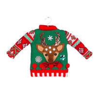 LAALU WEIHNACHTSBAUMSCHMUCK Ornament Pullover mit Hirsch 20,5 cm - Rot/Weiß, Kunststoff/Textil (15/15/25cm) - LAALU