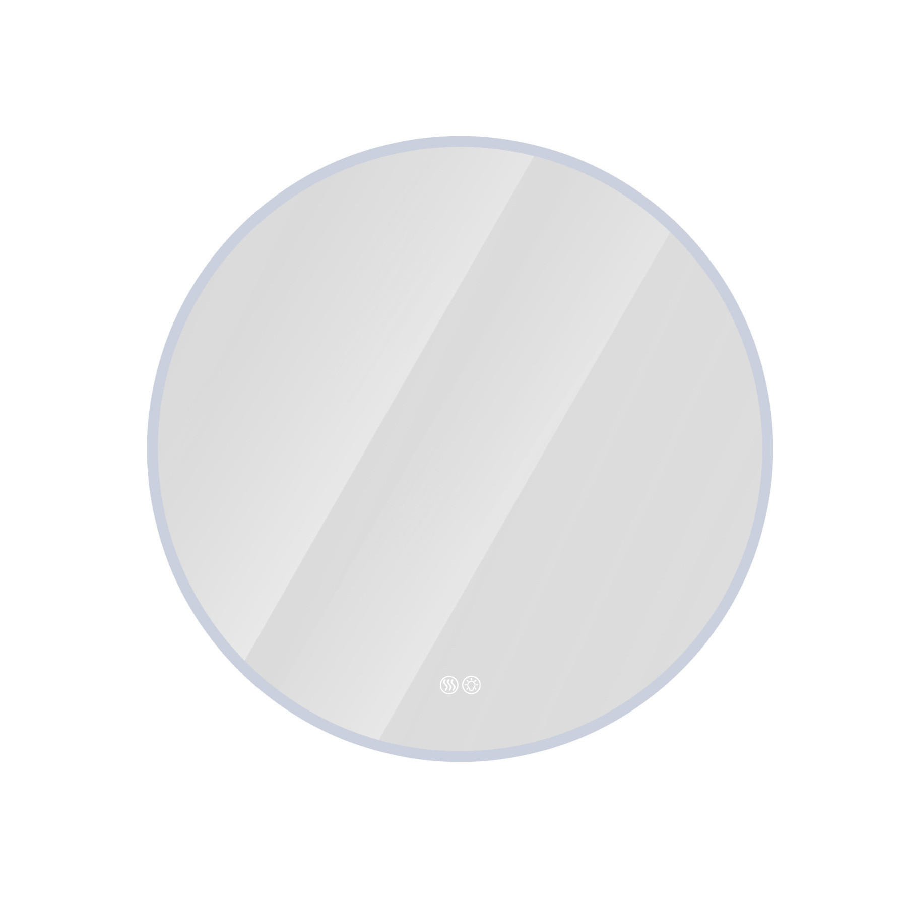 Okwish Wandspiegel Silber 80x3x80 cm