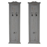 WANDGARDEROBE Grau 2er-Set - Grau, Holz (28/109/5cm) - MCW