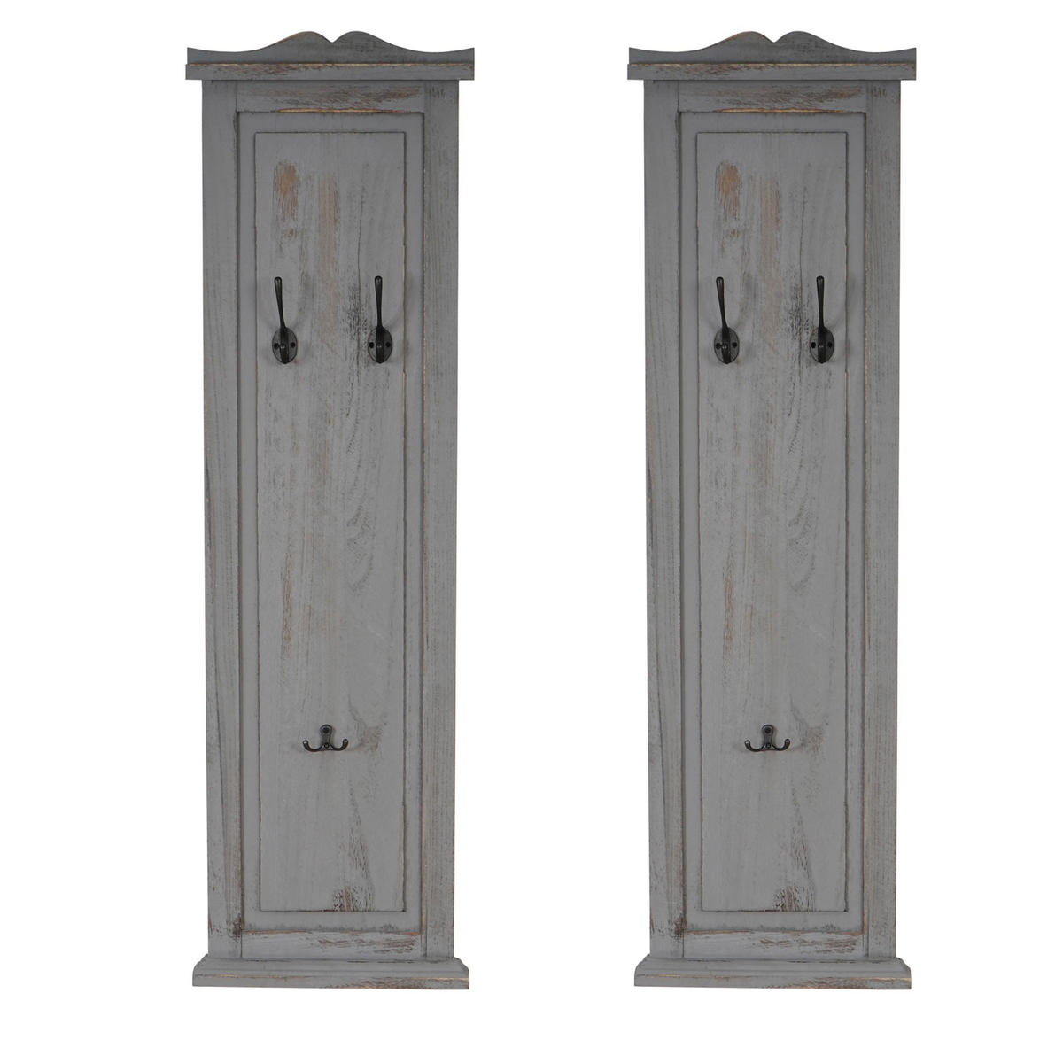 WANDGARDEROBE Grau 2er-Set - Grau, Holz (28/109/5cm) - MCW