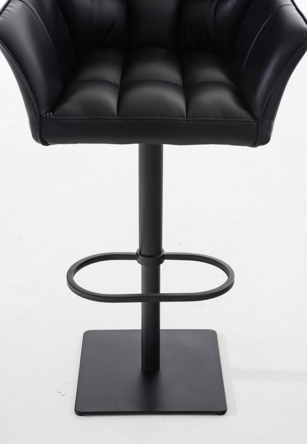 BARHOCKER 2er Set Lederlook Schwarz - Schwarz, Textil/Metall (64/88/45cm) - CLP