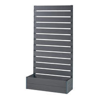 BLUMENKASTEN Heerde - Grau, Kunststoff (90/180/38cm) - [en.casa]