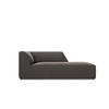 CHAISELONGUE rechts Ruby aus Samt dunkelgrau - Dunkelgrau, Textil (93/69/180cm) - Micadoni