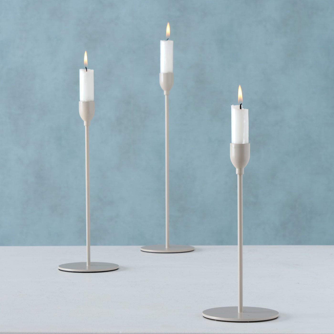 KERZENSTÄNDER Metall Malte - Beige, Metall (10/33/10cm) - Boltze Home