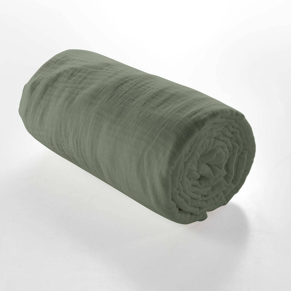 BETTTUCH Angelia 140/190 cm - Waldgrün, Naturmaterialien (140/190cm) - Douceur d´intérieur