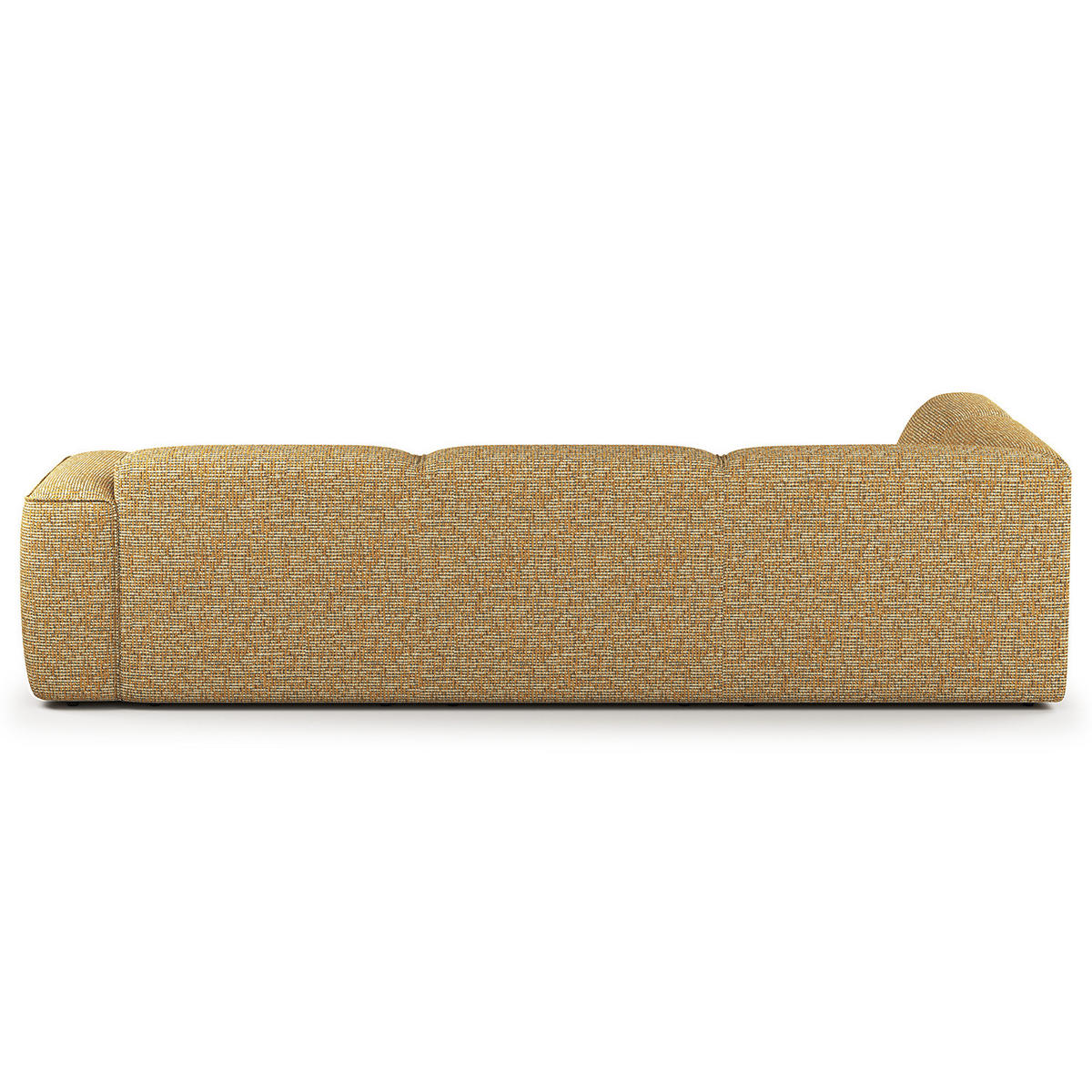 3-SITZER ECKSOFA mit Recamiere - Schwarz/Honig, Kunststoff/Textil (295/231cm) - home24