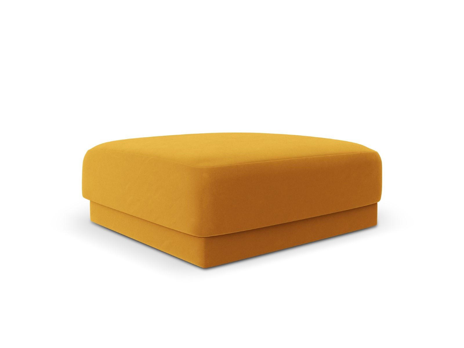 POUF Miley aus Samt gelb - Gelb, Textil (90/40/90cm) - Micadoni