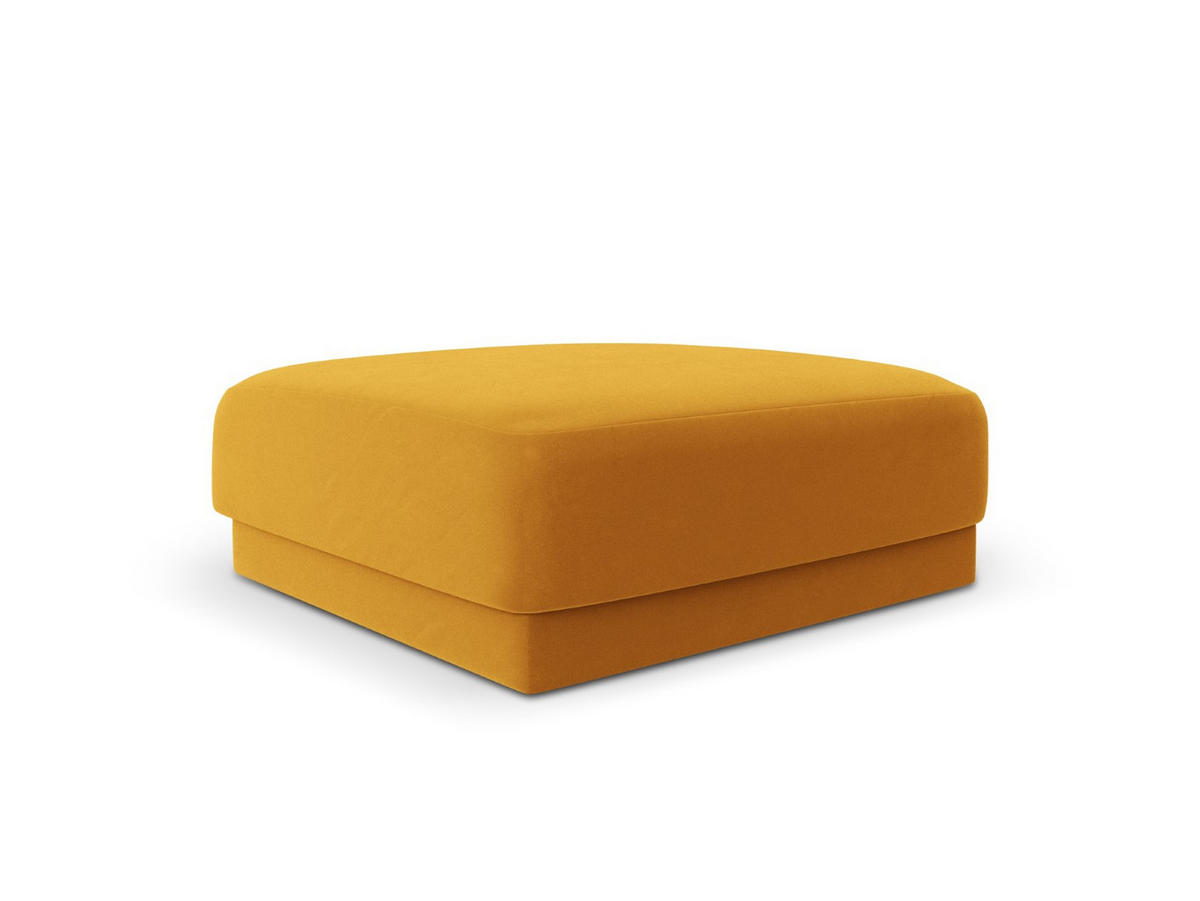 POUF Miley aus Samt gelb - Gelb, Textil (90/40/90cm) - Micadoni