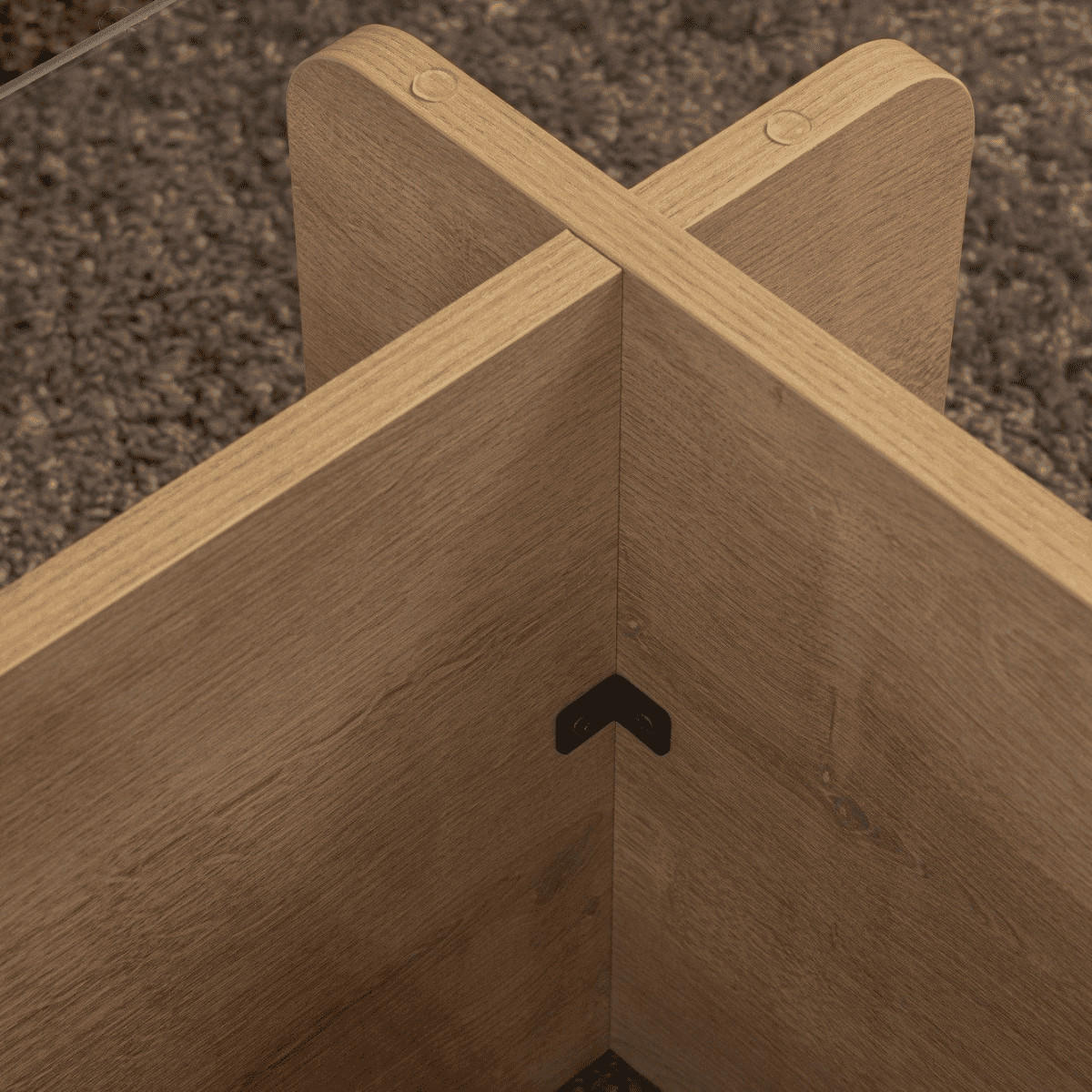 COUCHTISCH mit Tischplatte aus gehärtetem Glas 105/65/30 cm - Eichefarben, Holzwerkstoff (110/65/30cm) - Calicosy