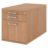 ROLLCONTAINER - mit Hängeregistratur 80/42,8/51,2 cm in Nussbaumfarben Chromgriff (Metall) - Nussbaumfarben, Holzwerkstoff (42.8/51.2/80cm) - bümö