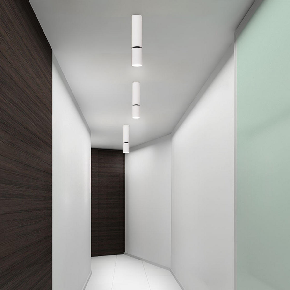 LED DECKENLEUCHTE Aluminium Weiß Schwenkbar - Weiß, Metall (4.5/4.5/23cm) - Globo Lighting