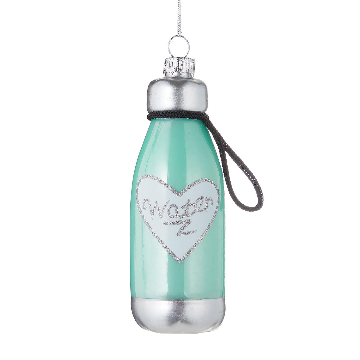 BAUMANHÄNGER Hang On Trinkflasche - Türkis, Glas (4/11/4cm) - Butlers