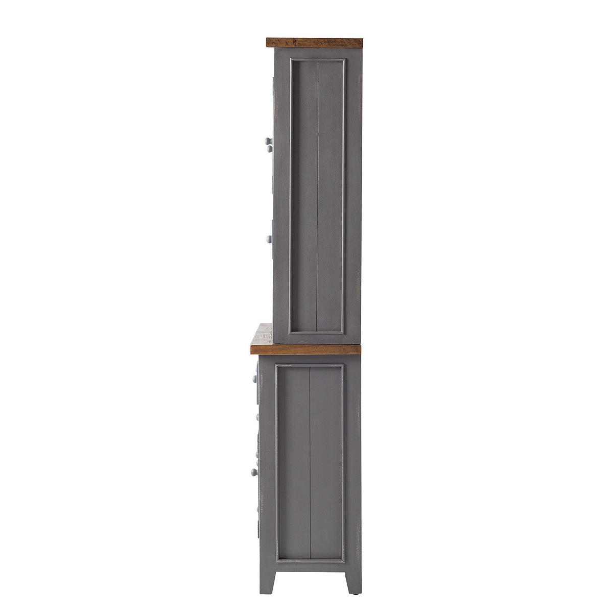 BUFFETSCHRANK - Kiefer massiv - Grau, Holz (159/200/40cm) - home24