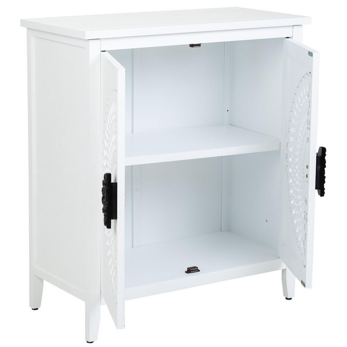 SIDEBOARD aus Holz mit 2 türiges 78x38x87 - Weiß, Holz (78/87/38cm) - Wanderlust