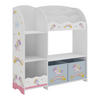 KINDERREGAL Lysekil - Lila/Weiß, Holzwerkstoff (93/100/30cm) - [en.casa]
