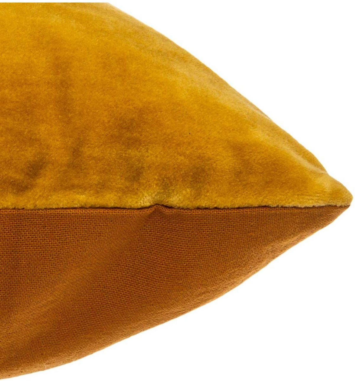 ZIERKISSEN Patch 40/40 cm - Gelb, Naturmaterialien (40/40cm) - Atmosphera Createur d´interieur