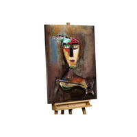 METALLBILD Bunt 75/100 cm - Multicolor, Metall (4.74/100cm) - KUNSTLOFT