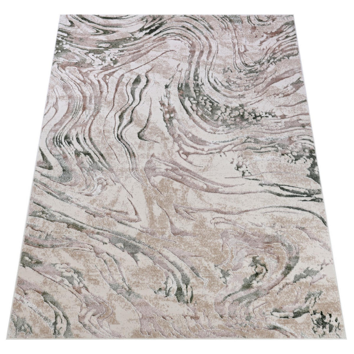 KOBEREC béžový krémový zelený - 80 x 150 cm - lesná zelená/béžová, textil (80/150cm) - Mazovia
