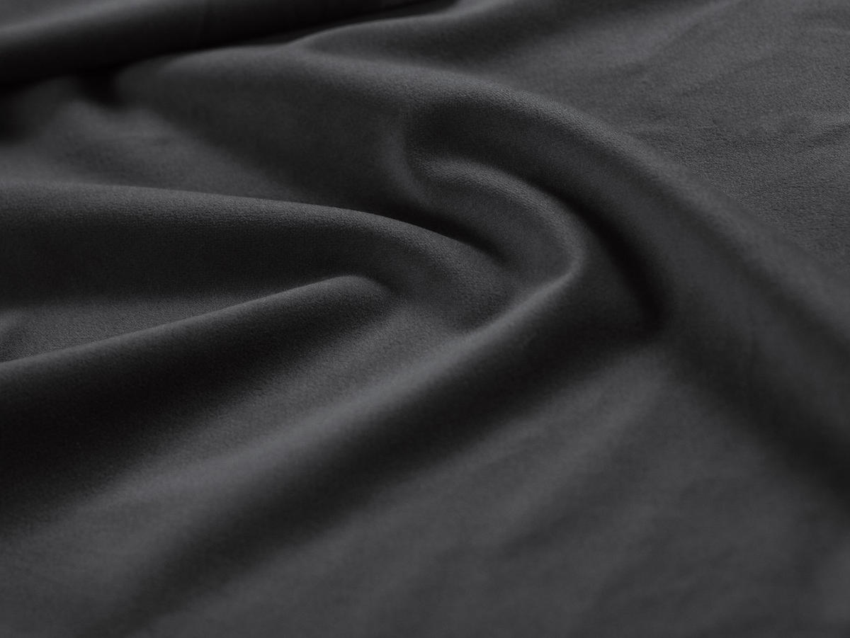 BETT mit Bettkasten und Kopfteil Kaelle aus Samt grau 140x200cm - Grau, Textil (140/200cm) - Micadoni