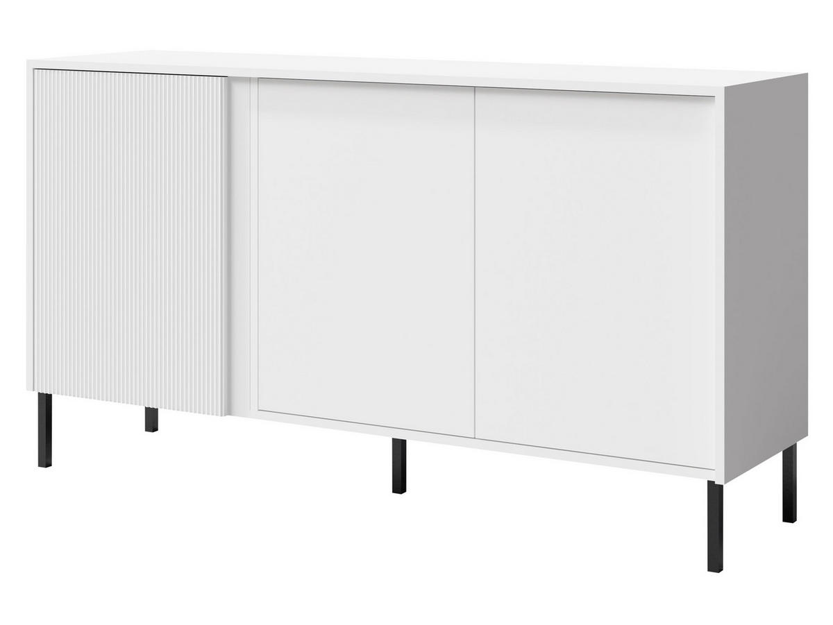 SIDEBOARD Mia 02 - Schwarz/Weiß, Holzwerkstoff/Metall (145/80/41cm) - MIRJAN24
