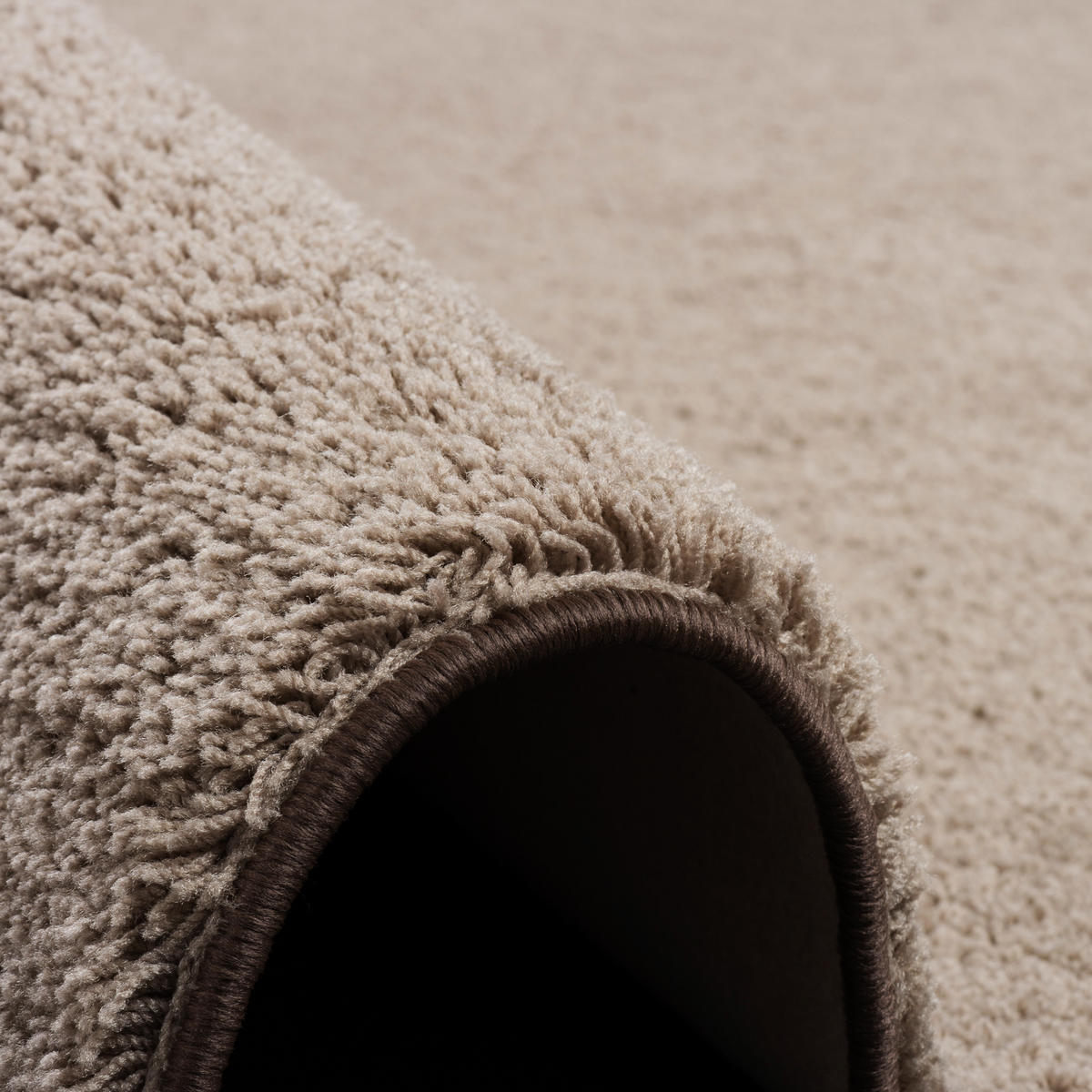 HOCHFLOR SHAGGY TEPPICH PALACE - Taupe, Textil (80/160cm) - Snapstyle