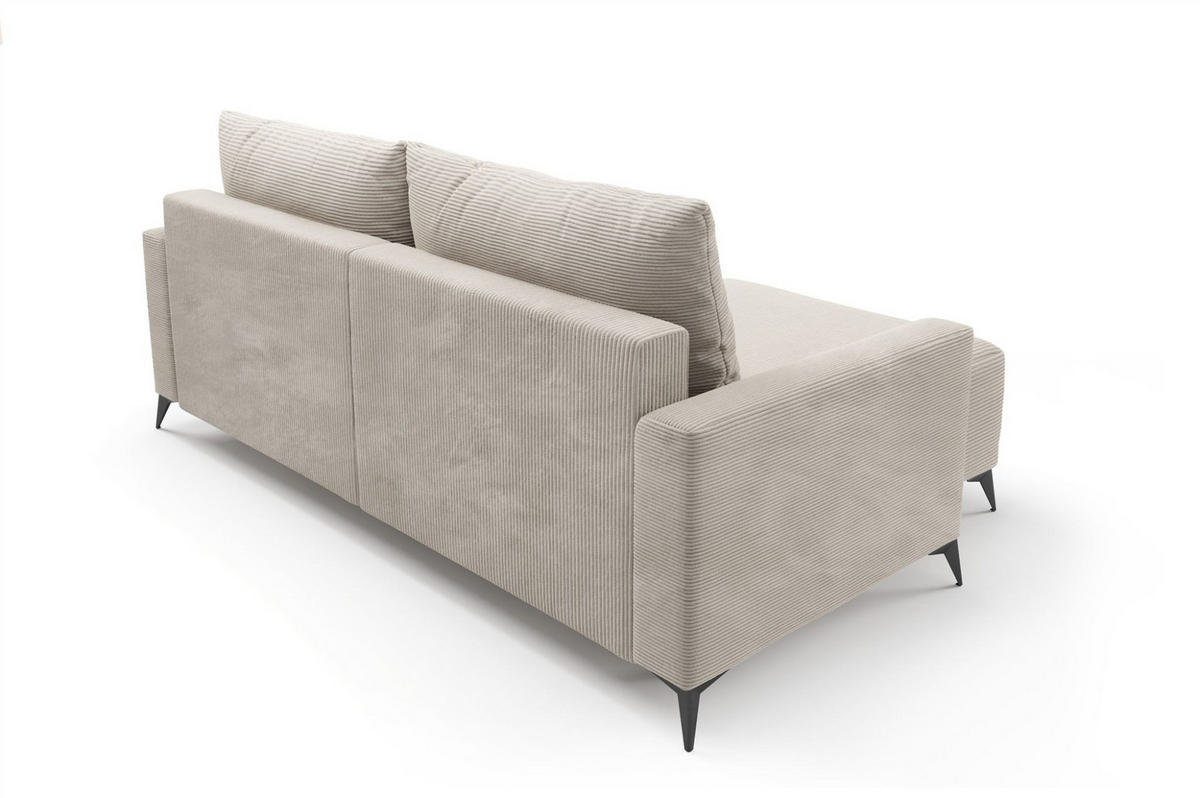 ECKSOFA Silves Mit Schlaffunktion - Weiß, Holzwerkstoff/Textil (239/148cm) - Fun Möbel