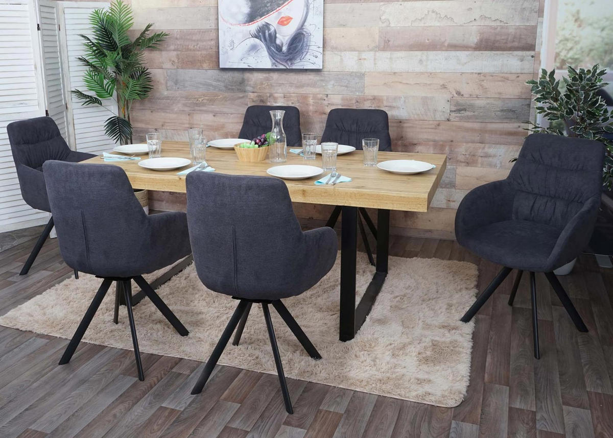 ESSZIMMERSTUHL Anthrazit - Anthrazit, Textil (57/94/47cm) - MCW