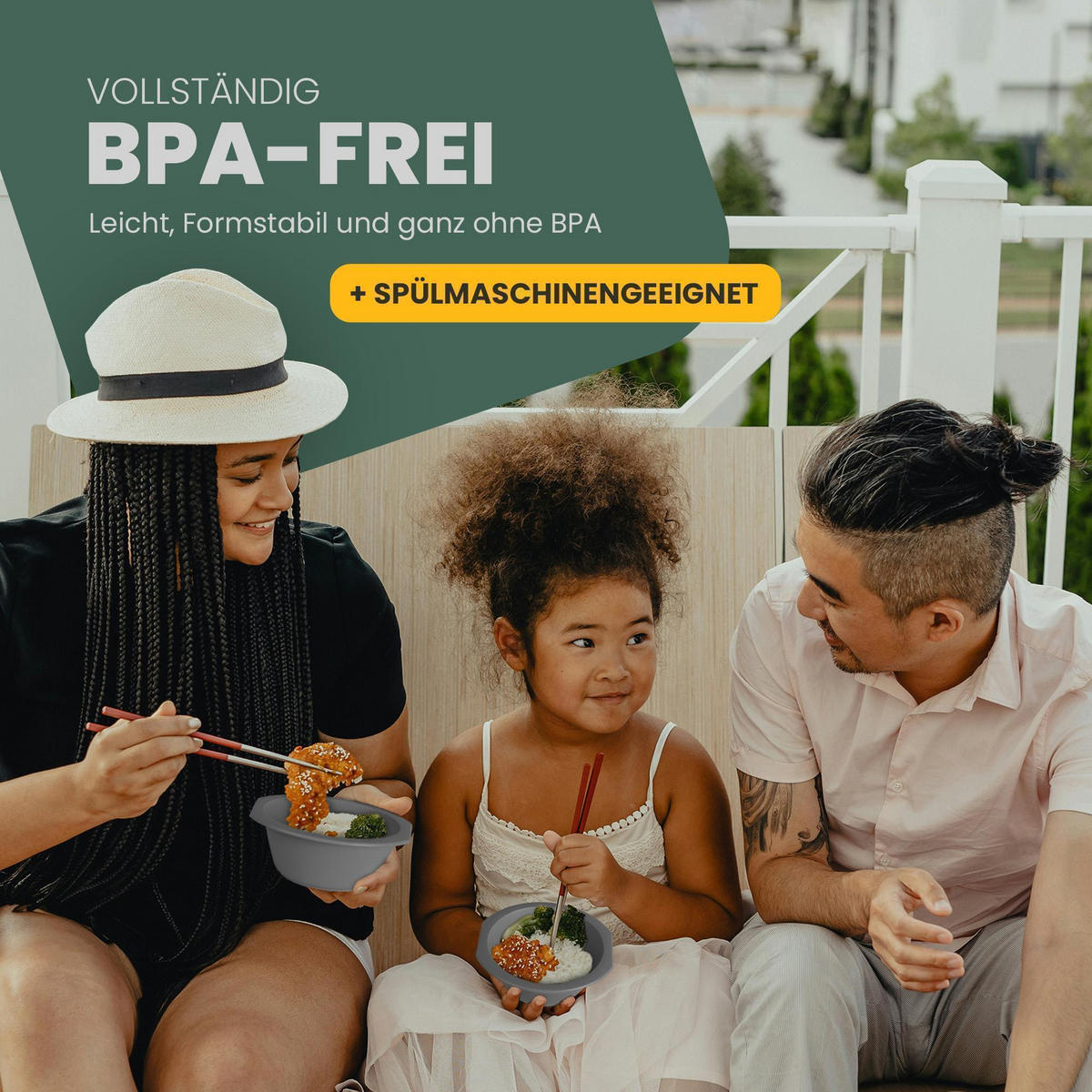 SCHÜSSEL Kunststoff Ø15,5 cm Grau 4er-Pack - Grau, Kunststoff