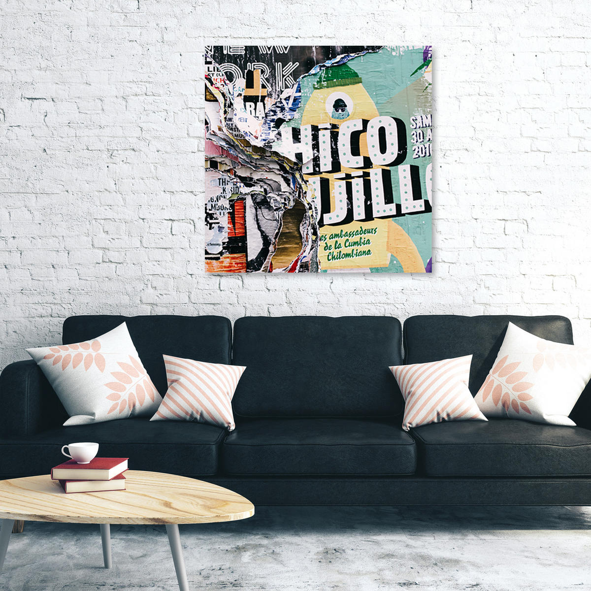 LEINWANDBILD, Abstrakt-Farben 50x50cm - Multicolor, Textil (50/50cm) - Feeby