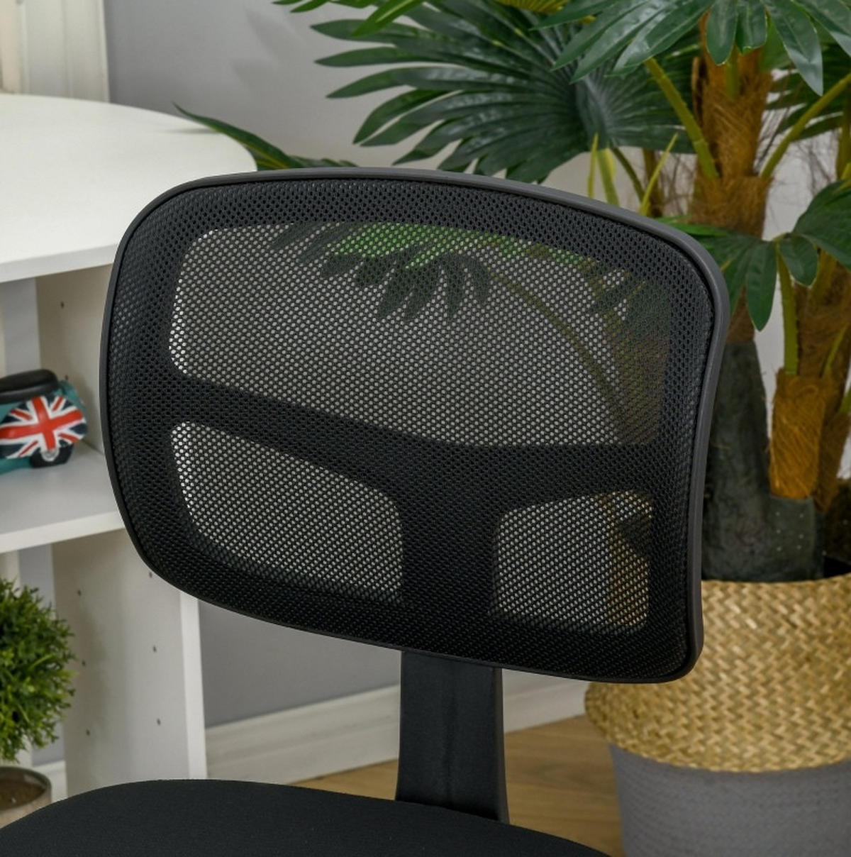 BÜROSTUHL in Schwarz 48x43x89,5 cm, höhenverstellbar, ohne Armlehnen und mit Rollen - Schwarz, Textil (43/89.5/48cm) - IVMEU