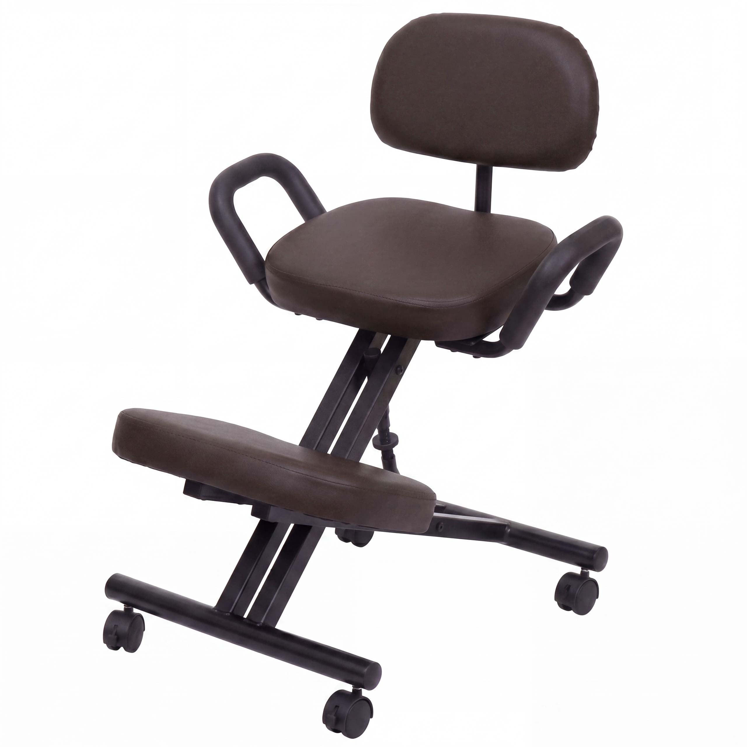 KNIESTUHL MIT RÜCKENLEHNE Dunkelbraun - Dunkelbraun, Kunststoff (65/93/72cm) - MCW
