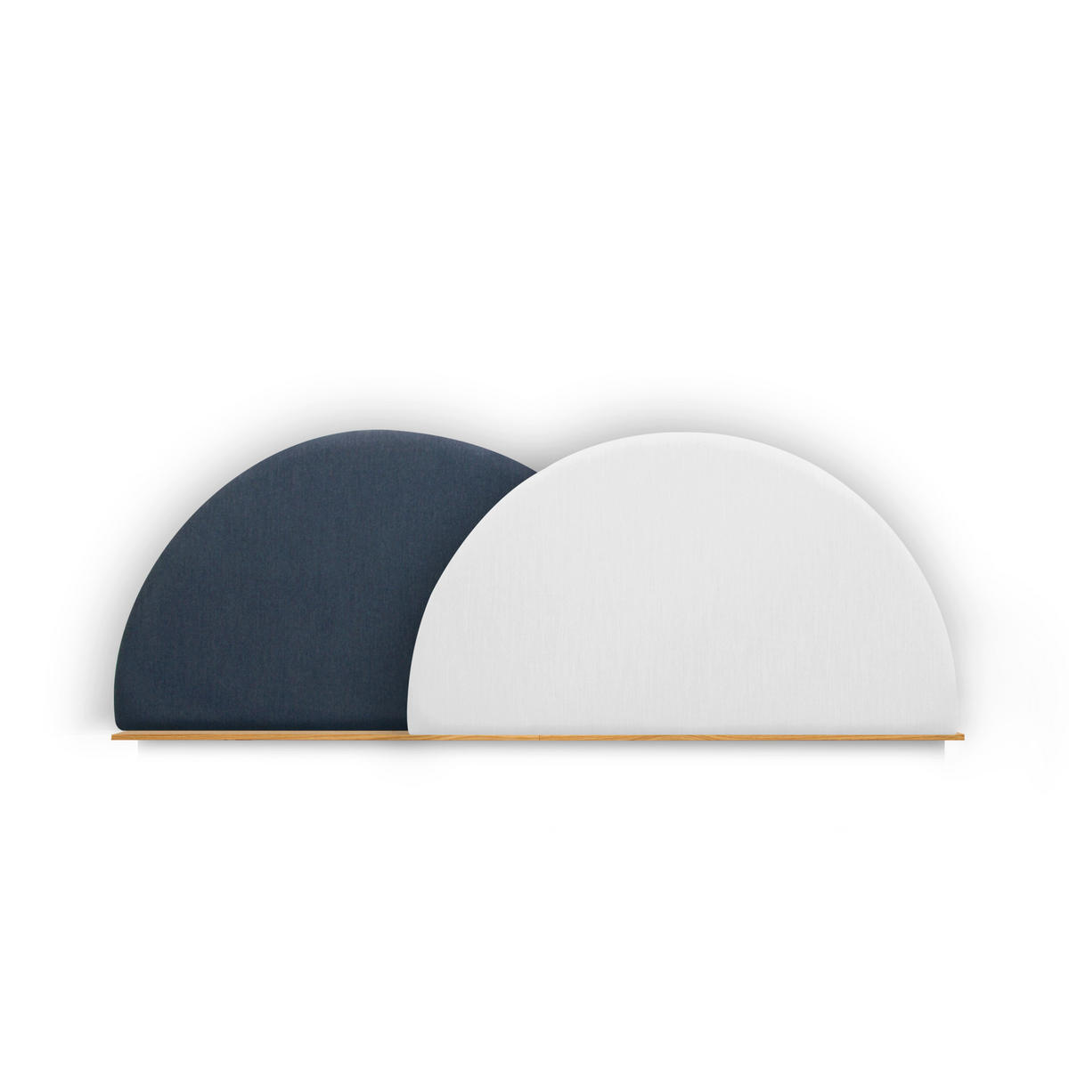 KOPFTEIL Alba mit Licht 160cm - Walnussfarben/Schwarz, Holz/Textil (160/60/14cm) - Woodendot
