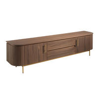 TV-ELEMENT Schwarz Gold 220/45/55 cm - Goldfarben/Schwarz, Holz (220/55/45cm) - ANGEL CERDA