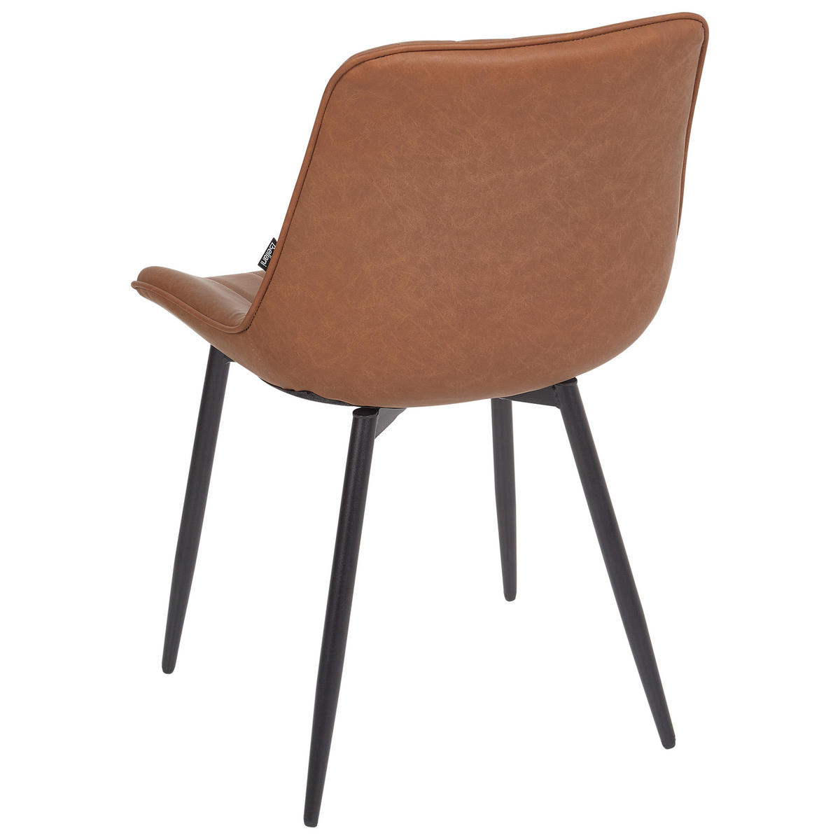 ESSZIMMERSTUHL 2er-Set Kunstleder Braun Dubrovnik - Schwarz/Braun, Kunststoff (53/81/58cm) - Beliani