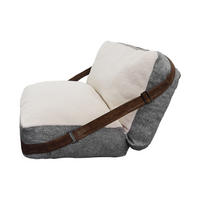 SITZSACK für Kinder Leinen grau - Grau, Textil (100/22/70cm) - Vercart