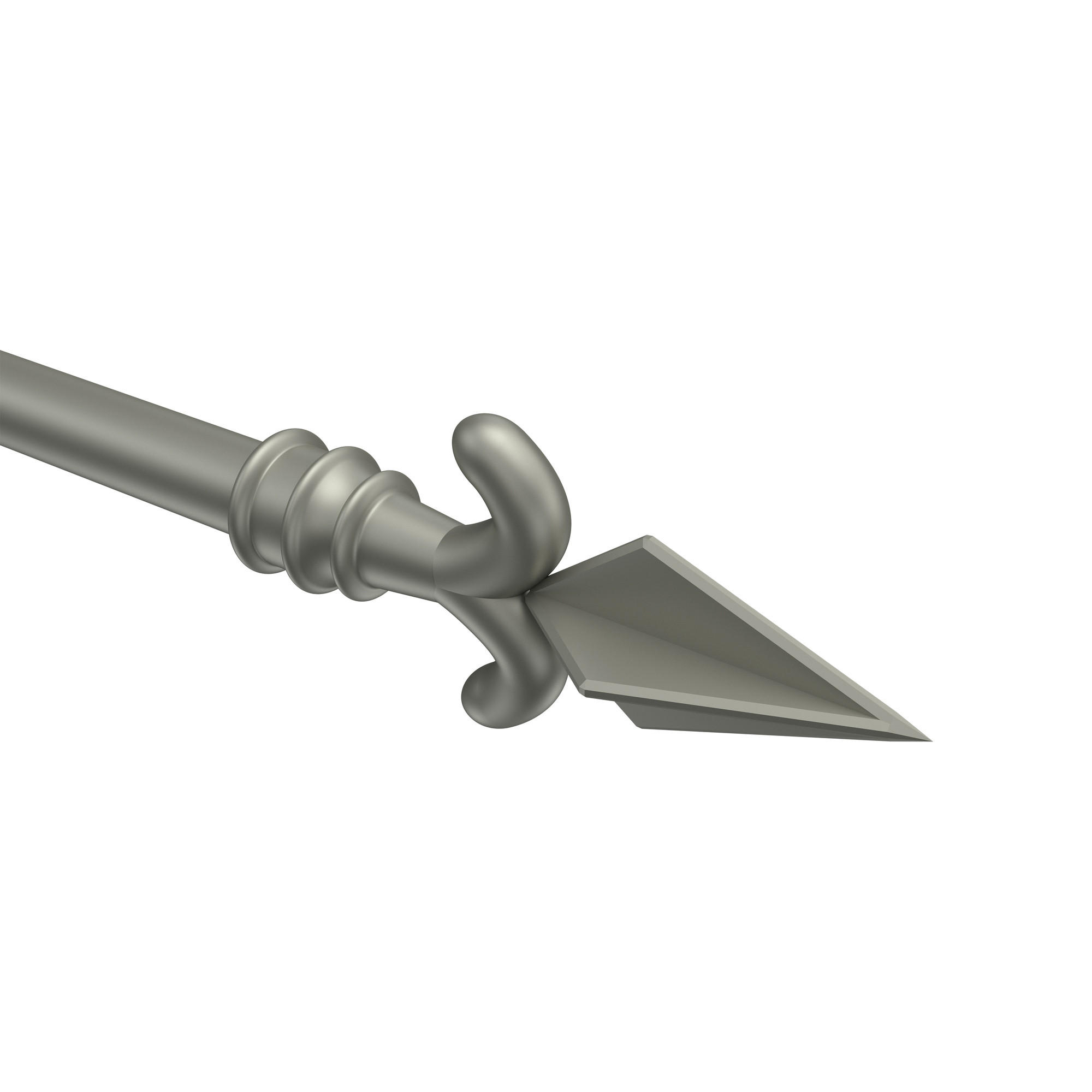 ENDSTÜCKE FÜR GARDINENSTANGEN 16 mm Ø, Matteo Chrom matt, Packung 2 Stück - Chromfarben/Nickelfarben, Metall (11/5.3/5.3cm) - INTERDECO