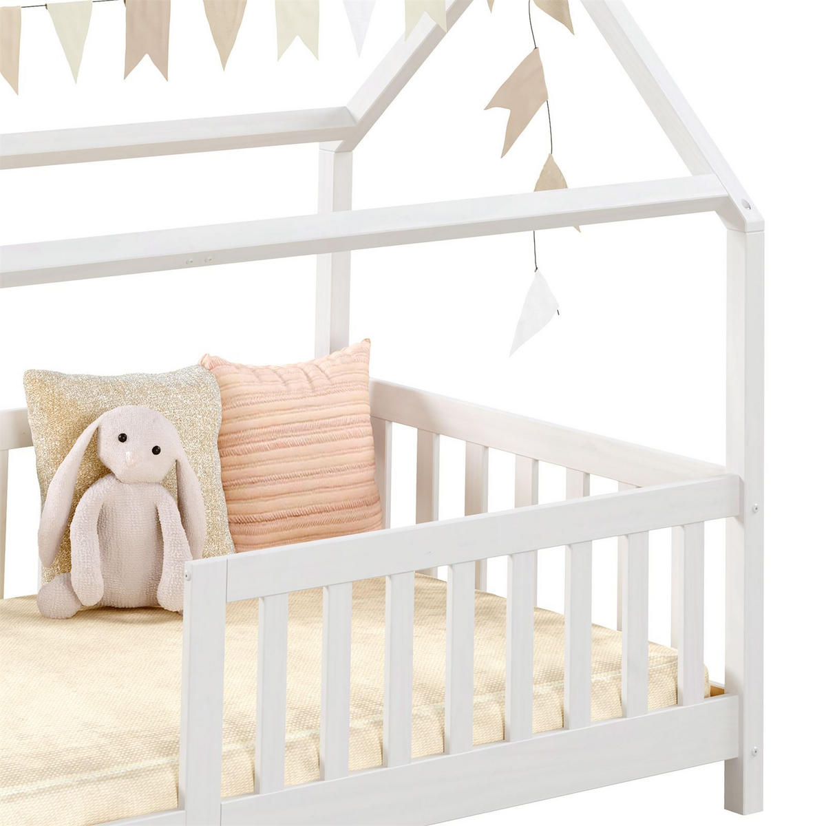 HAUSBETT NINA 90X200 CM - Weiß, Holz (96/135/206cm) - IDIMEX
