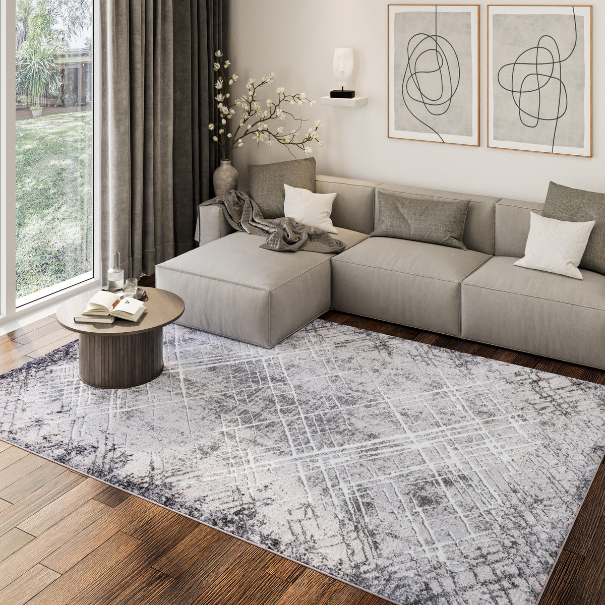 TEPPICH COMO Grau 200/300 cm - Grau, Kunststoff (200/300cm) - Tapiso