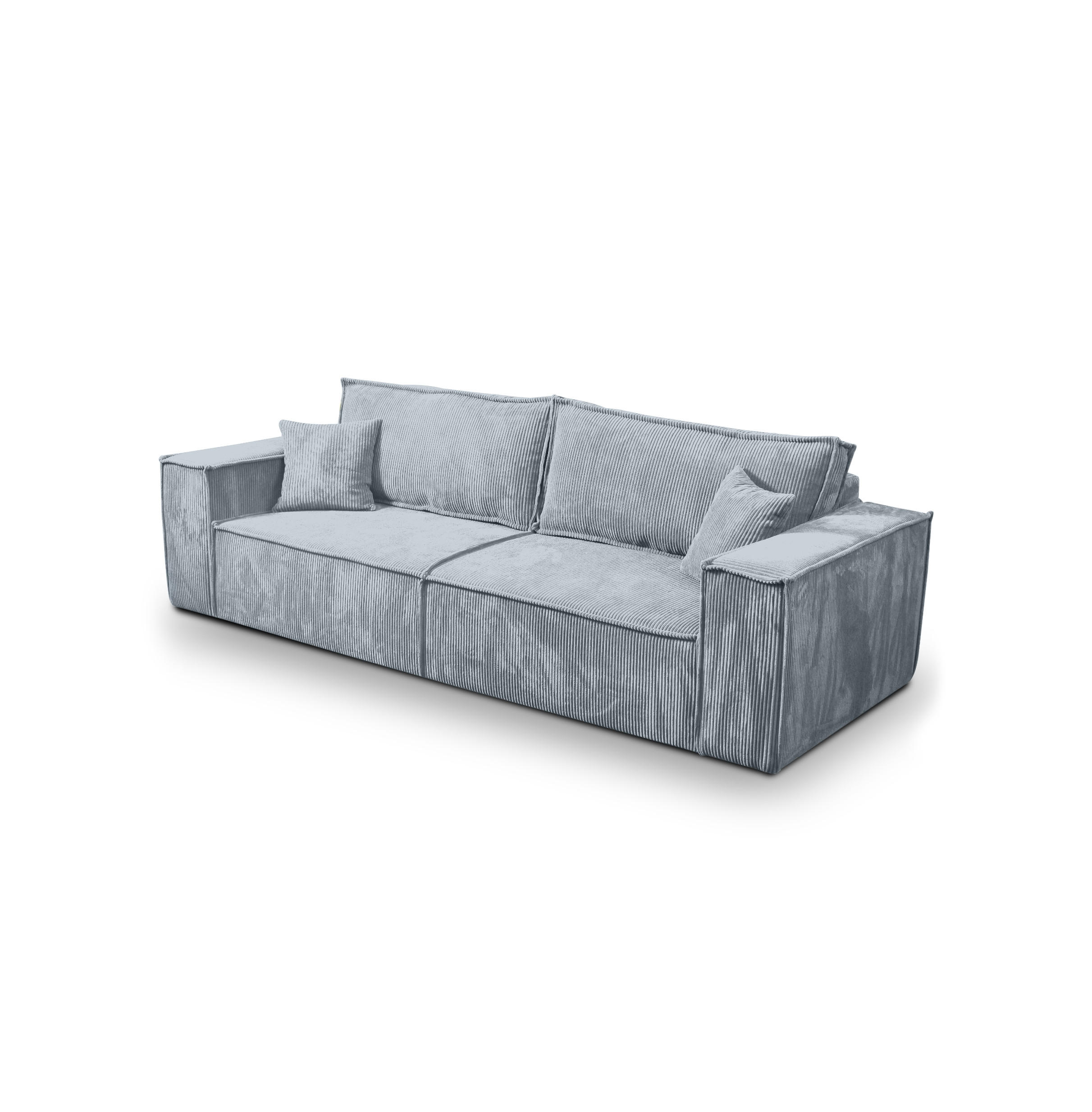 SCHLAFSOFA Sekwana Hellgrau (Poso 55) - Hellgrau, Textil (255/85/105cm) - Fedve