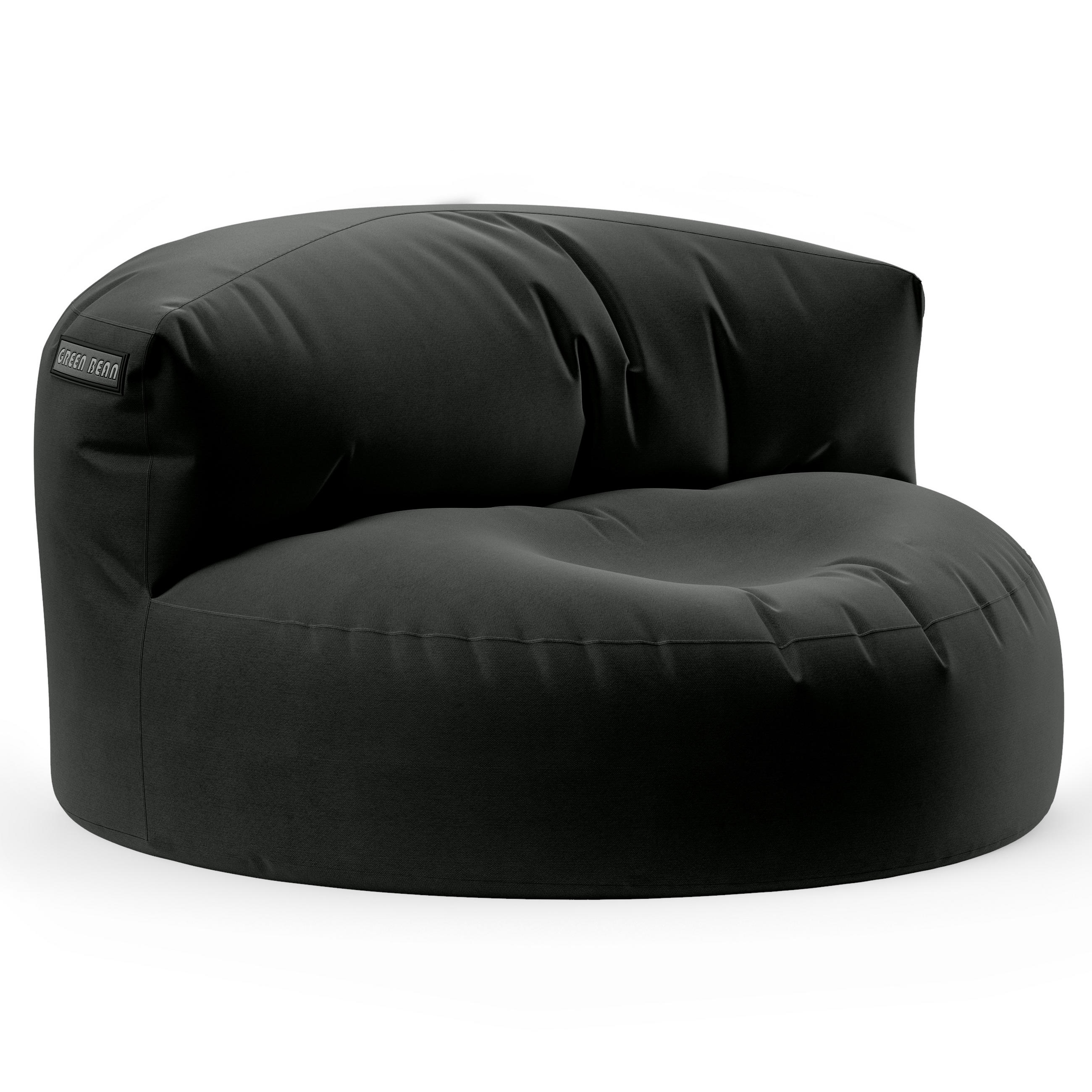 INDOOR OUTDOOR SITZSACK Lounge Sofa - Schwarz, Textil (90/50/50cm) - Green Bean