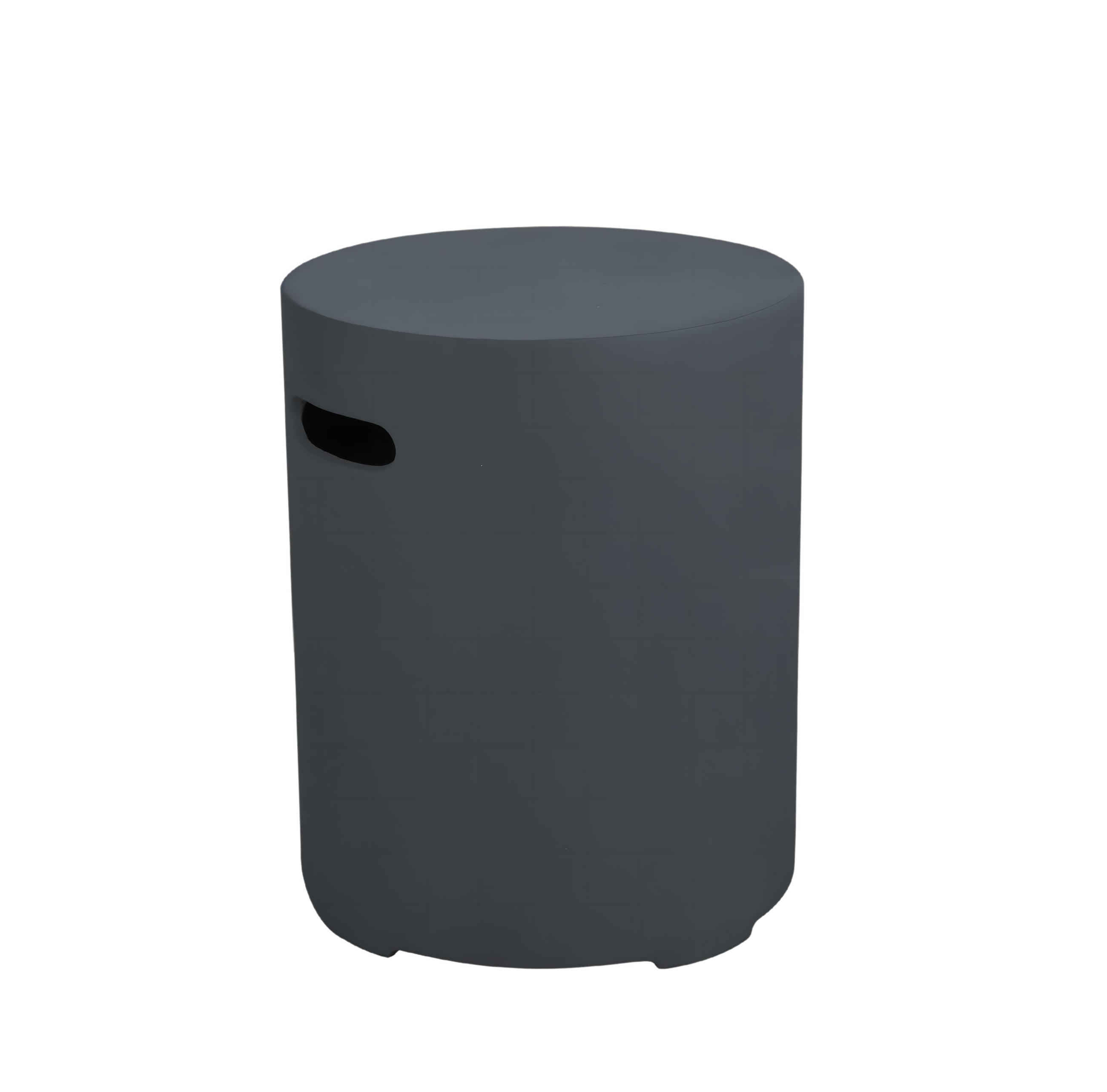 ABDECKUNG für 5 kg Gasflaschen in Beton-Optik dunkelgrau - Grau, Stein (40/50/40cm) - Elementi