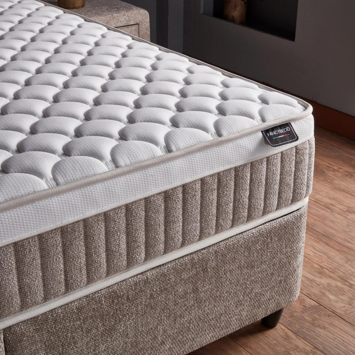 BOXBETT Fancybett Bett mit Matratze 160x200 - Hellbraun, Holz (160/200cm)