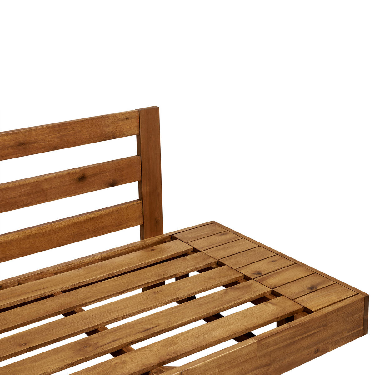 LOUNGESOFA 2-Sitzer Heller Holzfarbton Marettimo - Hellbraun/Weiß, Holz (167/70/68cm) - Beliani