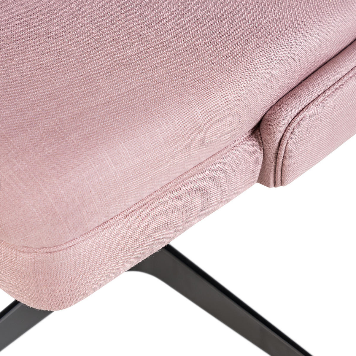 BÜROSTUHL - Metall / Textil - Rosa, Textil/Metall (52/80/56cm) - home24