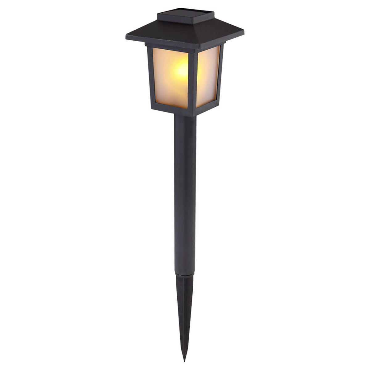 LED AUSSENLEUCHTE Schwarz Metall 3er Set - Schwarz, Kunststoff (8/8/37cm) - Globo Lighting