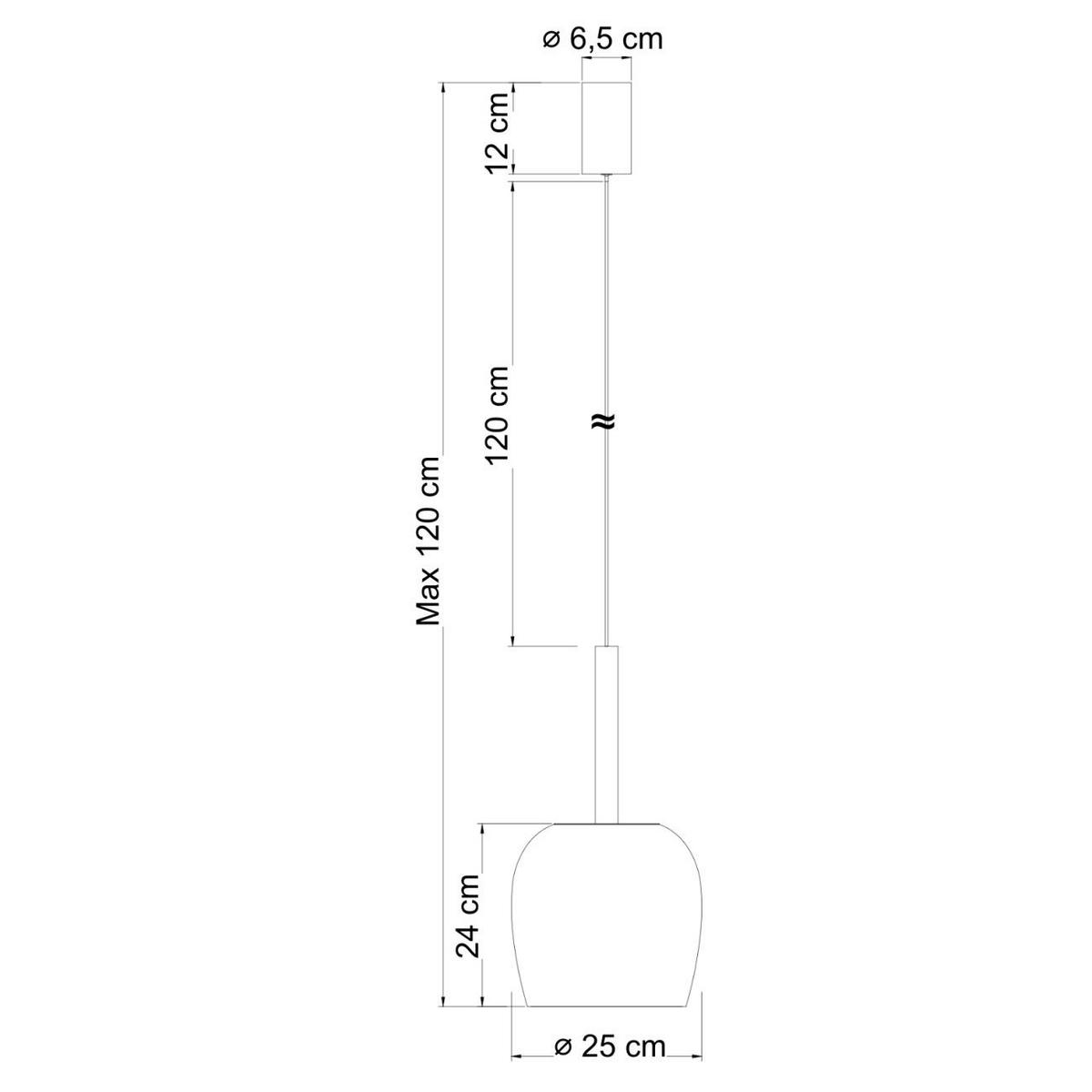 HÄNGELEUCHTE Eriska, Bernstein und Messing, 24cm - Goldfarben, Glas (24/25/24cm) - KOSILUM