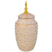 VASE aus Keramik, golden, 15x34cm - Goldfarben, Keramik (34cm) - Wanderlust