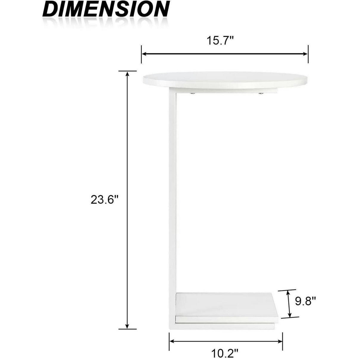 BEISTELLTISCH 2er Set Weiß 40 x 40 x 60 cm - Weiß, Metall (40/40/60cm)