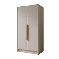 FLÜGELTÜRENSCHRANK PORTO - Kaschmir/Goldfarben, Holzwerkstoff (102/200/51cm) - Meblini