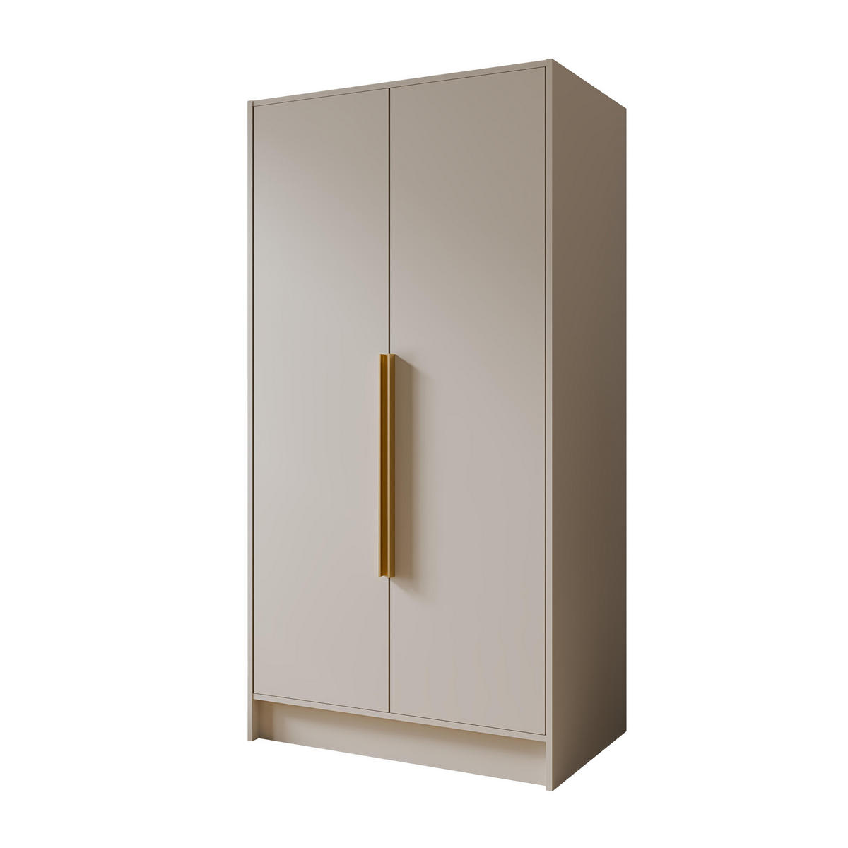 FLÜGELTÜRENSCHRANK PORTO - Kaschmir/Goldfarben, Holzwerkstoff (102/200/51cm) - Meblini